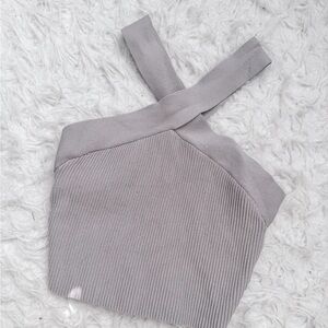 Aritzia Babaton Sculpt Knit Criss Cross Ribbed Cropped Tank